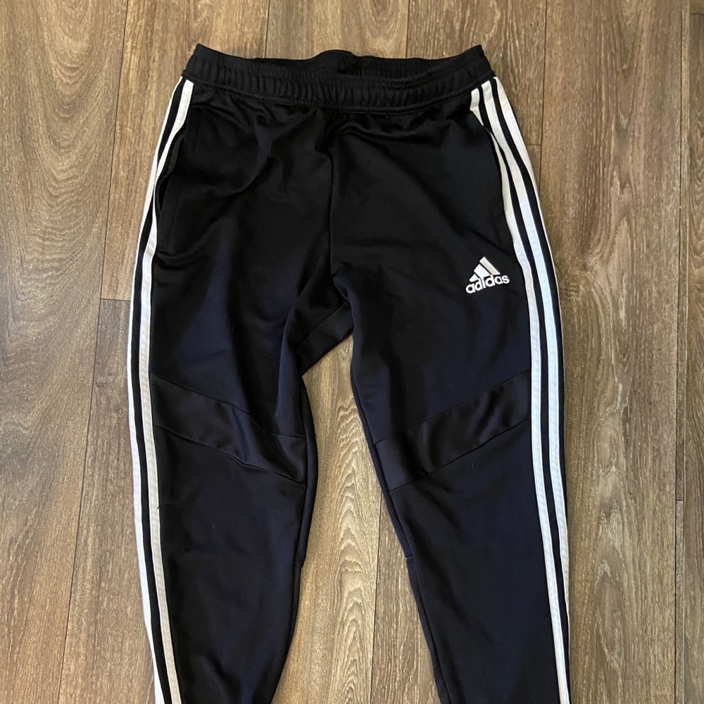 Adidas AEROREADY 3-Stripes track pant joggers - size medium, black